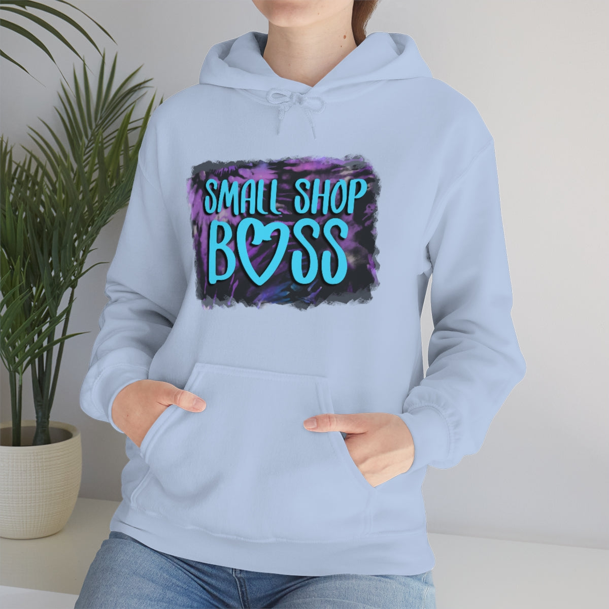 Tie Dye Small Shop Boss, Unisex Heavy Blend™ Hooded Sweatshirt