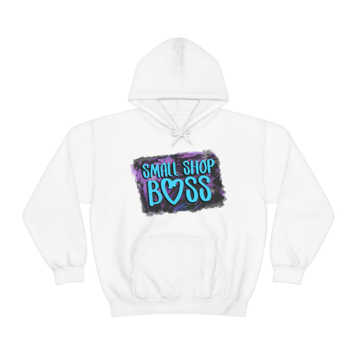 Tie Dye Small Shop Boss, Unisex Heavy Blend™ Hooded Sweatshirt