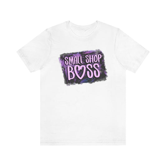 Purple Tie Dye Small Shop Boss B + C Unisex Jersey Short Sleeve Tee