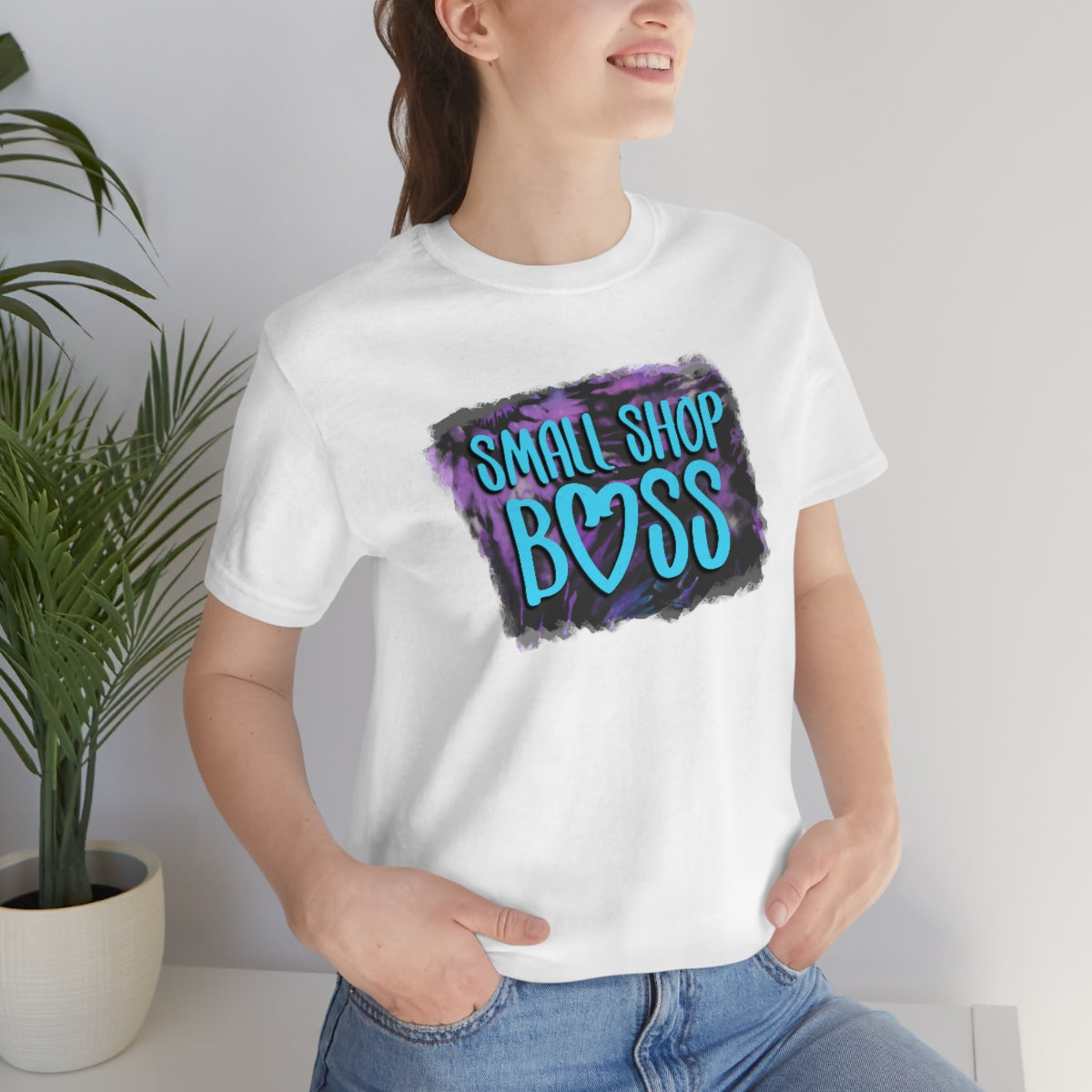 Tie Dye Small Shop Boss B + C Unisex Jersey Short Sleeve Tee