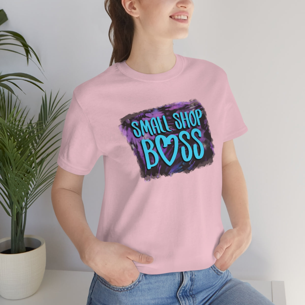 Tie Dye Small Shop Boss B + C Unisex Jersey Short Sleeve Tee