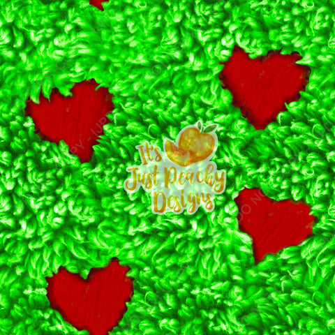 Hearts Green Fur