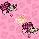 Add A Name File - Leopard Hearts - Multiple Colors