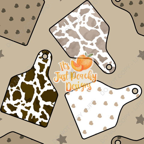 Cow tags- Multiple Colors