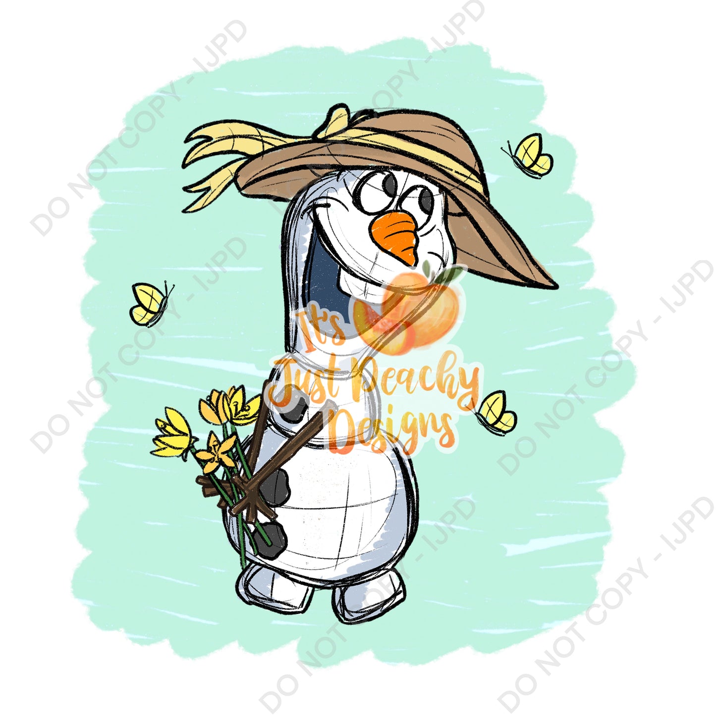 Spring Snowman PNG - Multiple Options