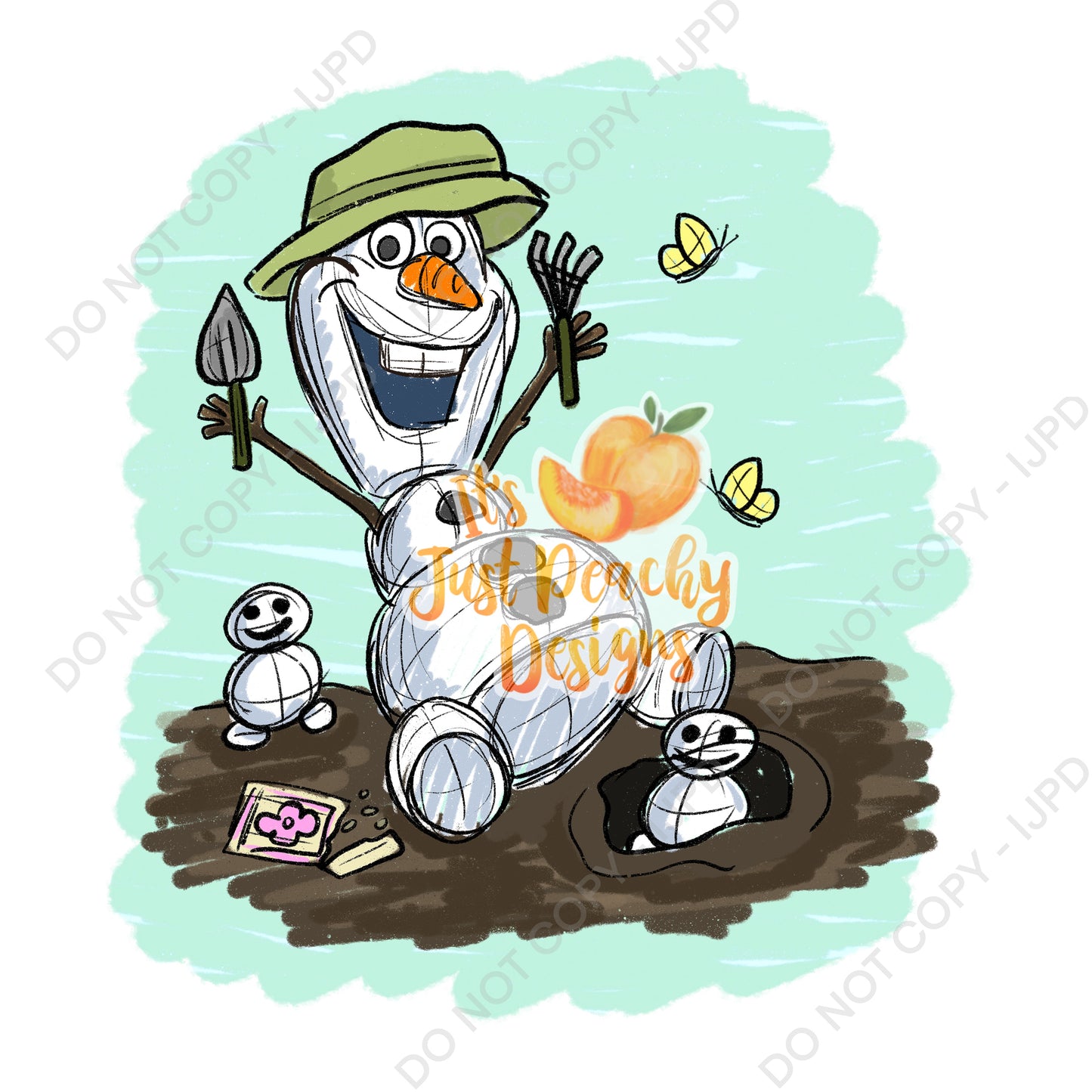 Spring Snowman PNG - Multiple Options