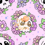 Cute Floral Skulls- Multiple Colors