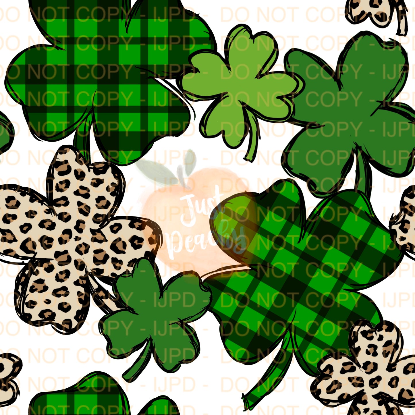 Leopard Plaid Clovers