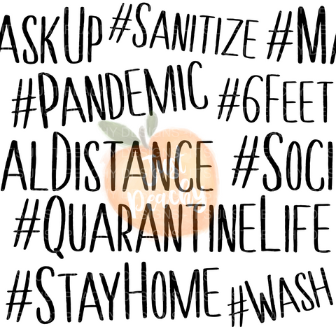 Commercial Pandemic Hashtags- Multiple Colors