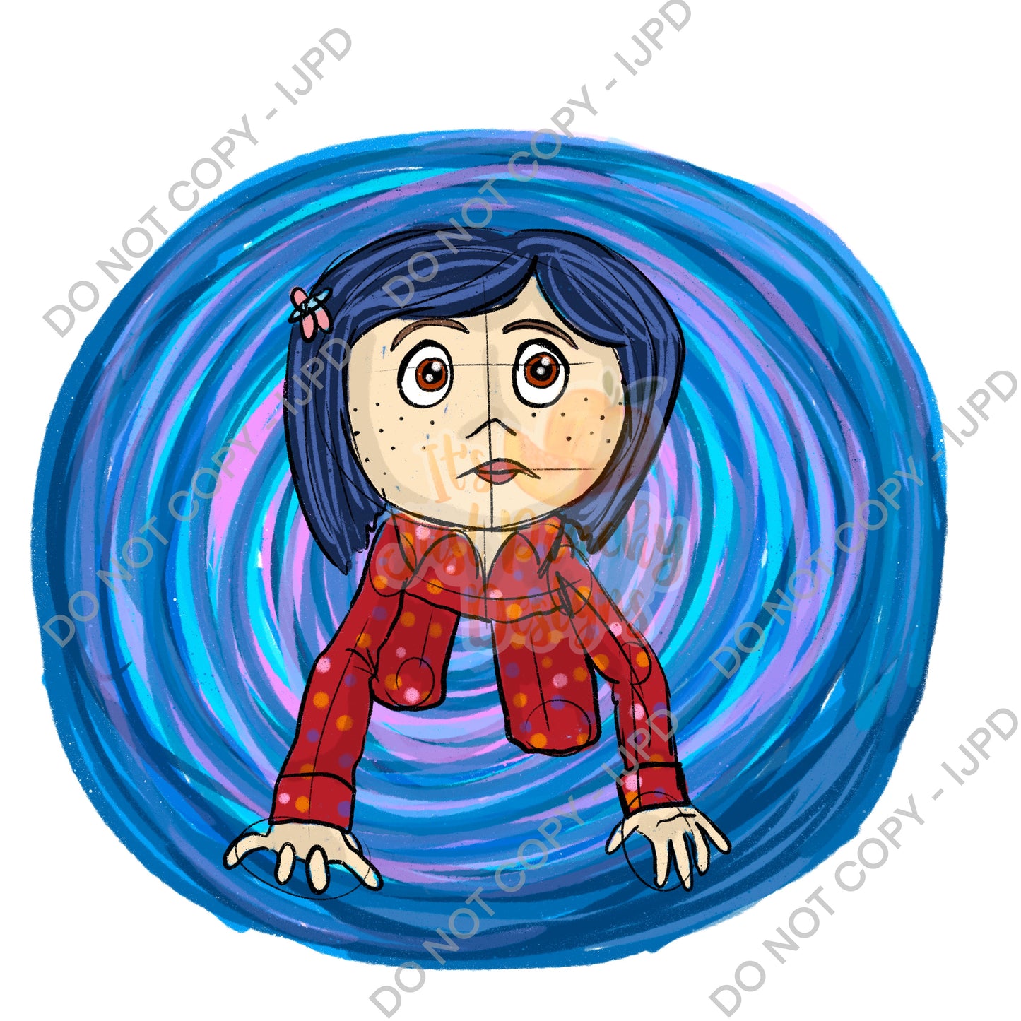 Button Eyes - Girl 2 - PNG