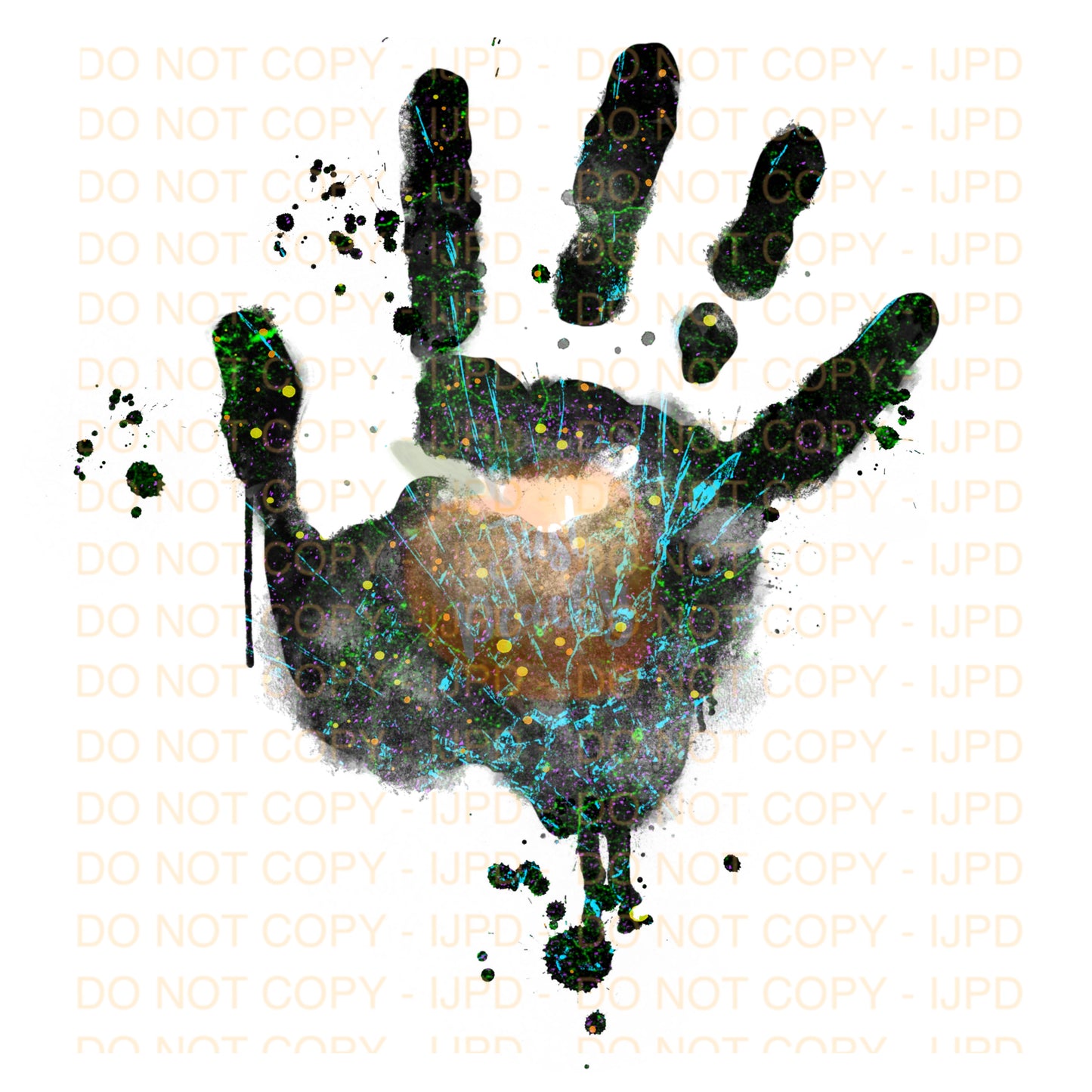 Splatter Handprint PNG