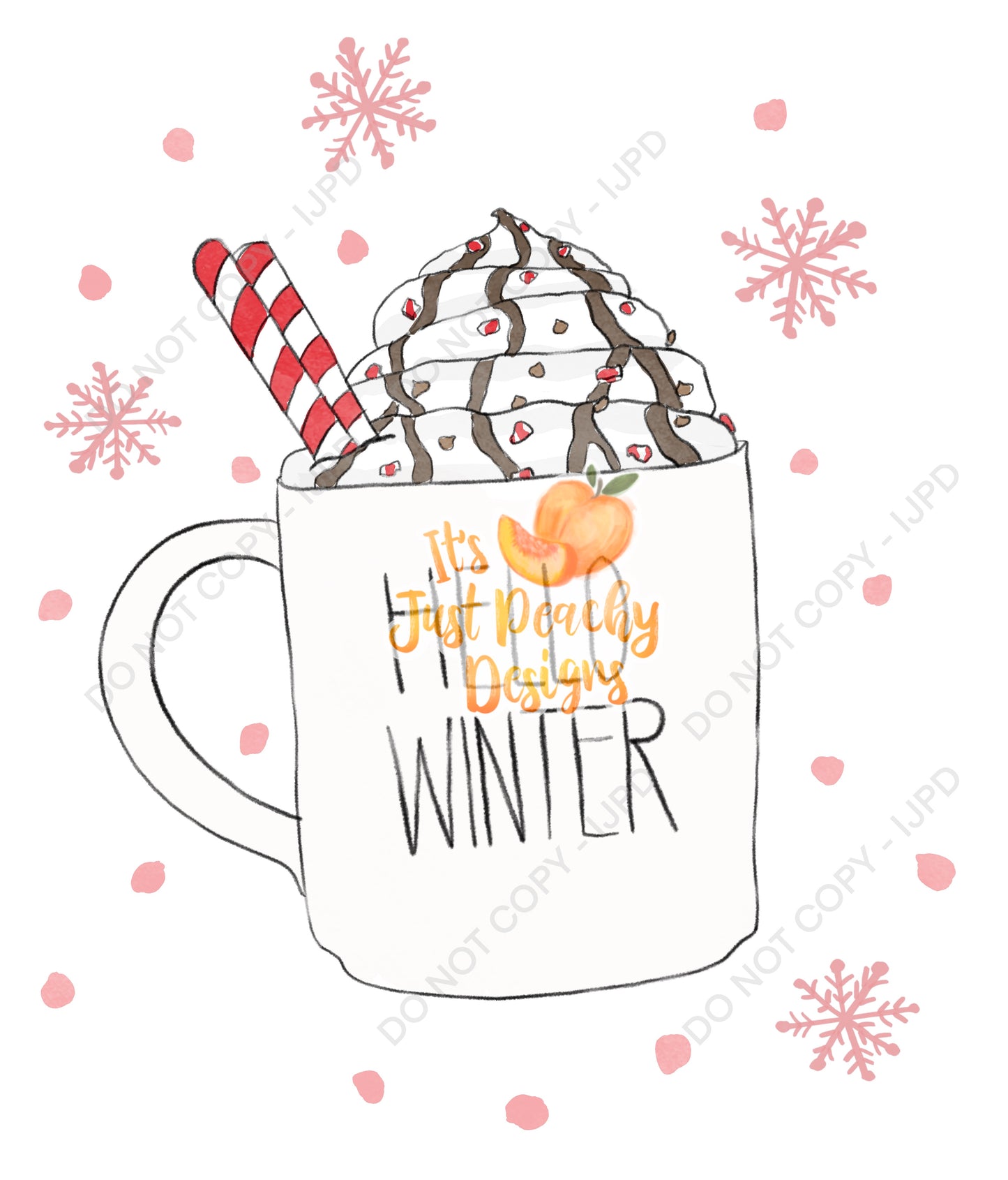 Peppermint Mocha Hello Winter PNG