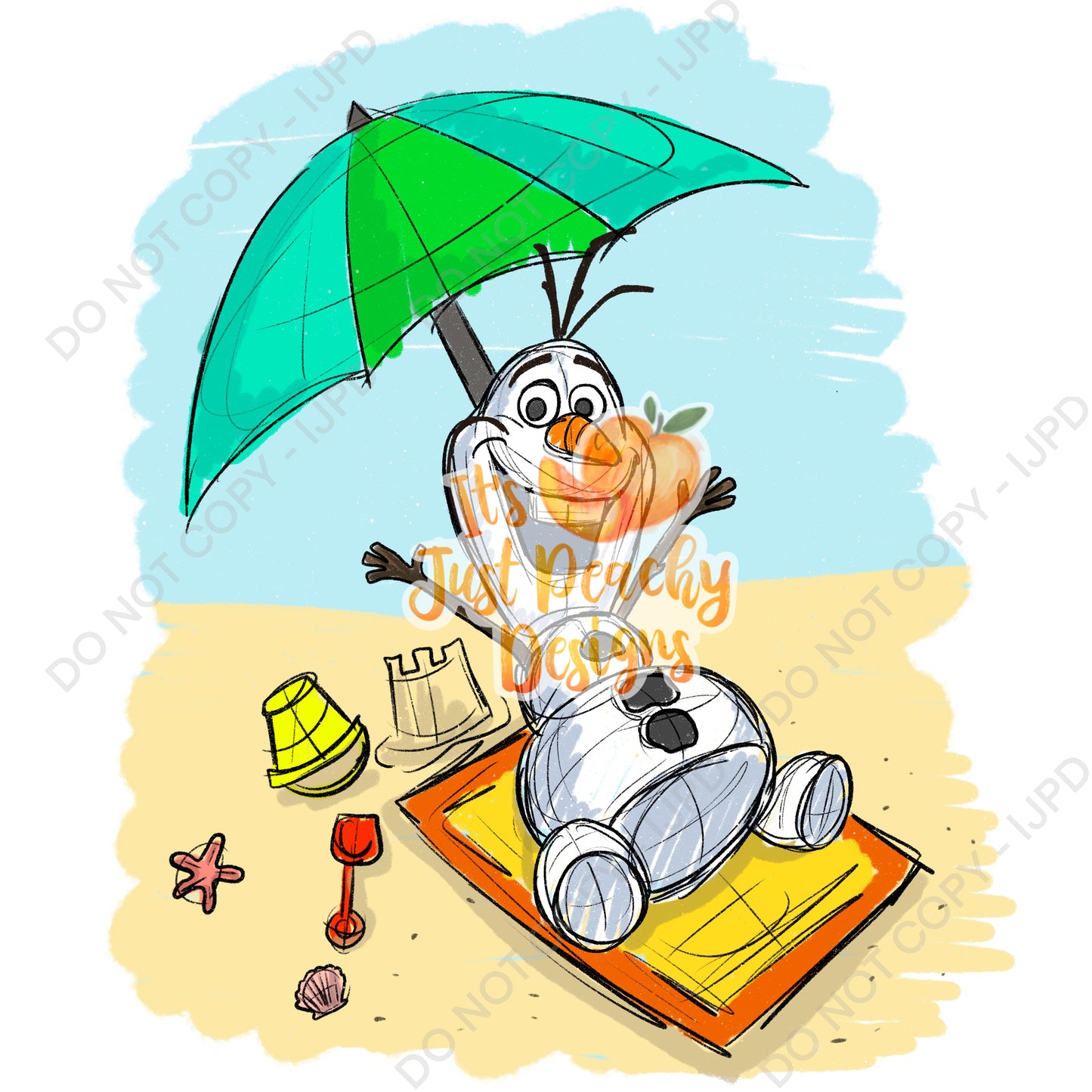 Summer Snowman PNG - Multiple Options