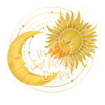Celestial Moon and Sun PNG - Multiple Options