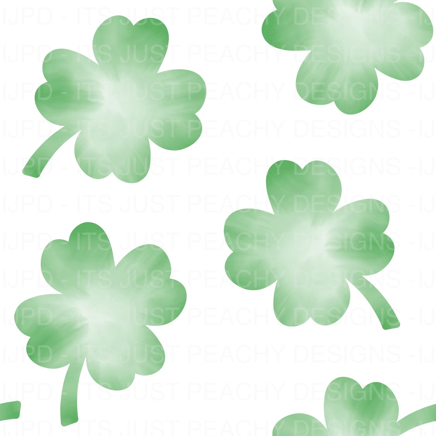 Watercolor Clovers 1- Multiple Colors