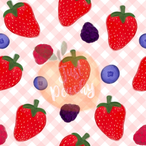 Gingham Mixed Berries - Multiple Colors