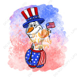 Patriotic Snowman PNG - Multiple Options