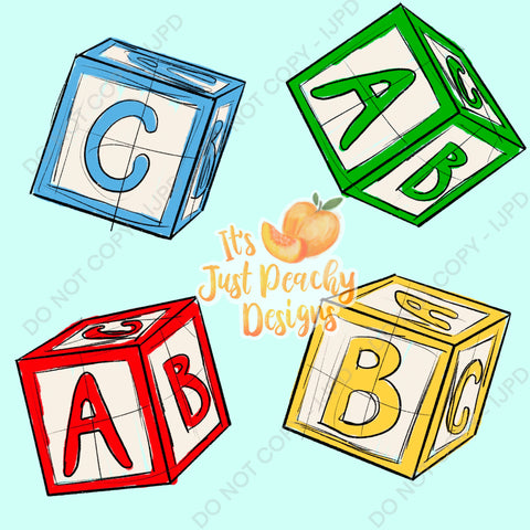 Letter Blocks 1- Multiple Colors