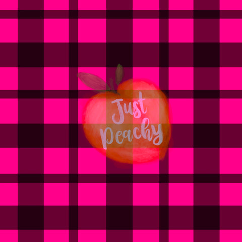 Hot Pink Simple Plaid