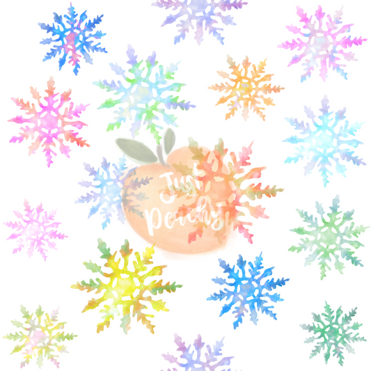 Watercolor Snowflakes - Multiple Colors