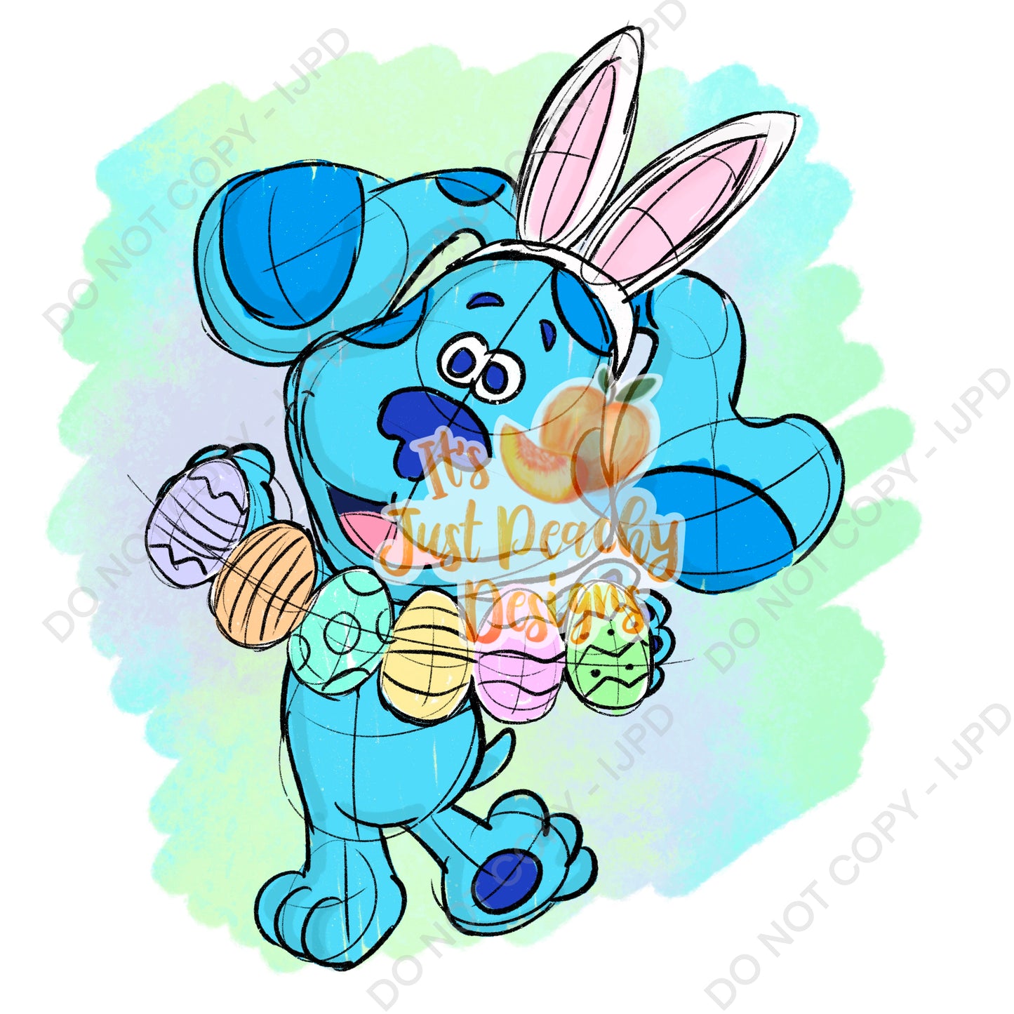 PNGs Easter Blue Dog - Multiple Options