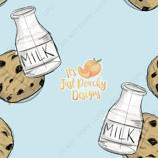 Add A Name File - Sketchy Milk and Cookies - Multiple Colors