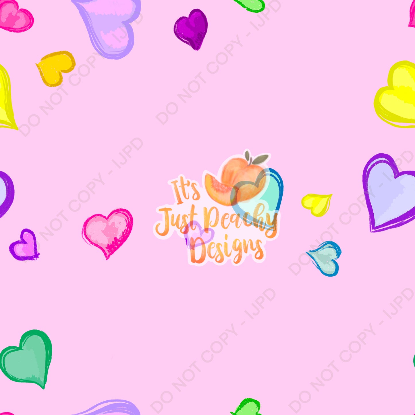 Add A Name File - Colorful Hearts- Multiple Colors