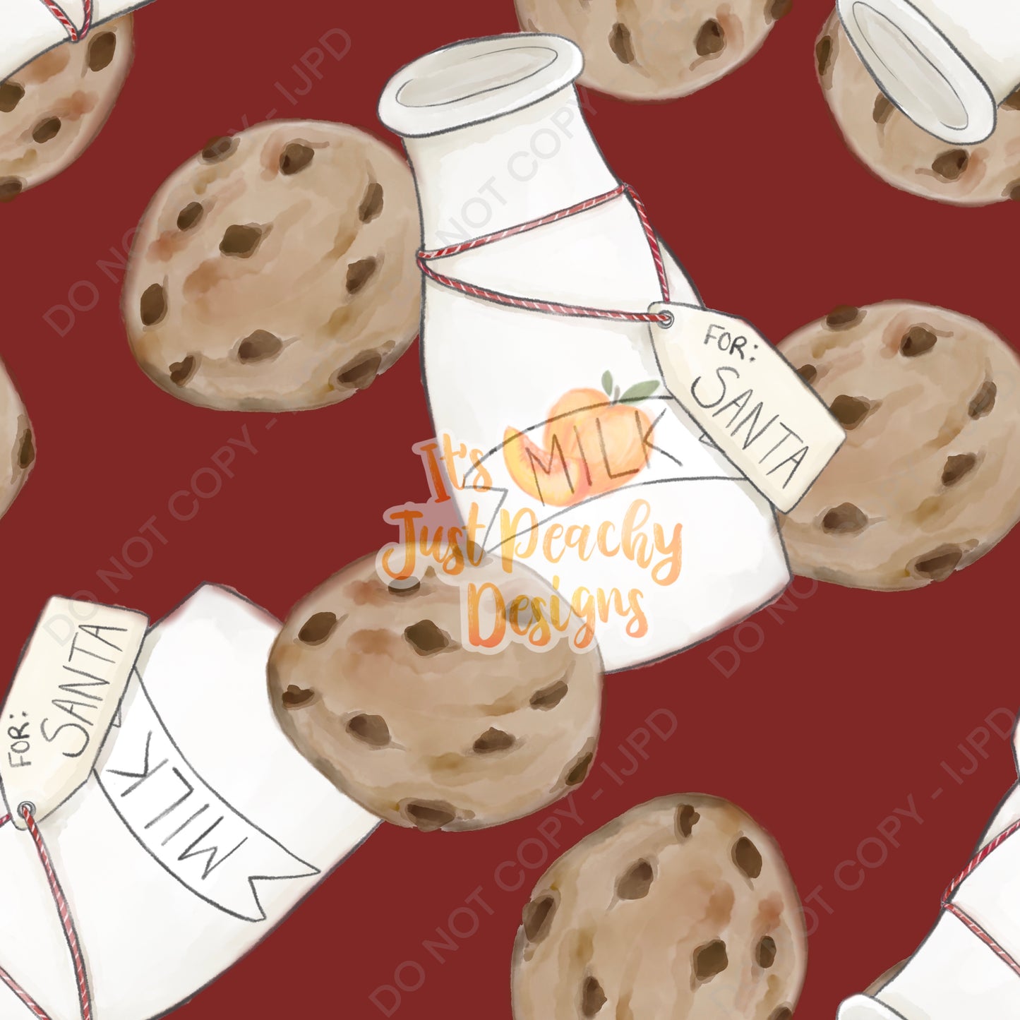 Watercolor Milk and Cookies - Multiple Colors