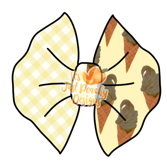 Half/Half Bows-  Chocolate Cone