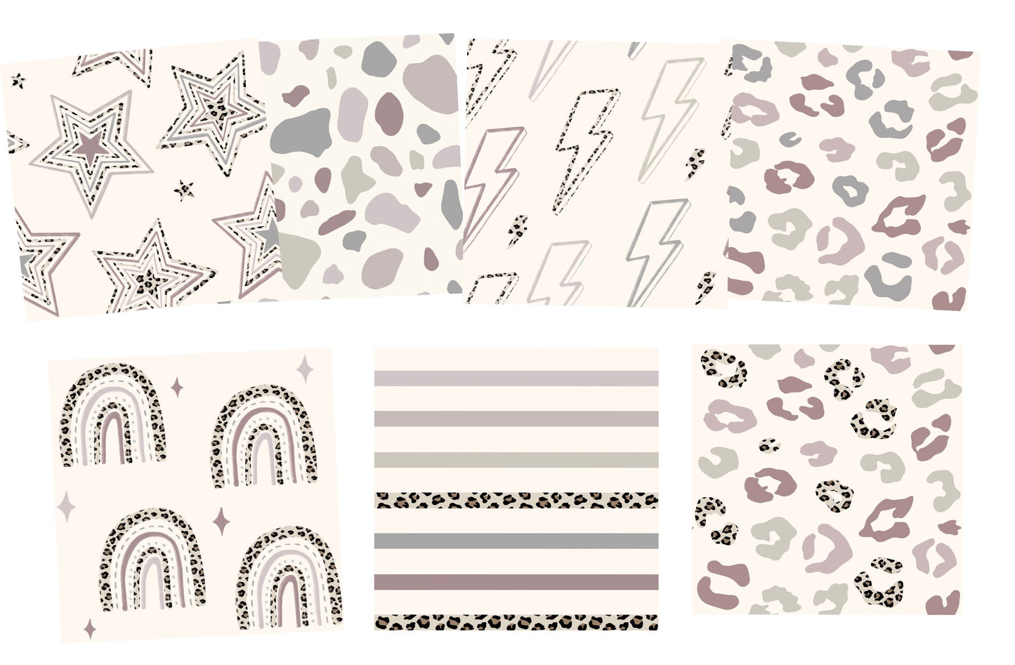 Comm. Boho Leopard Bundles by Color  - includes License &  Bonus Matching Neutral Leopard