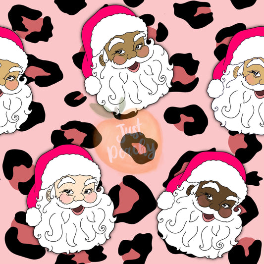 Pink Leopard Santa 2