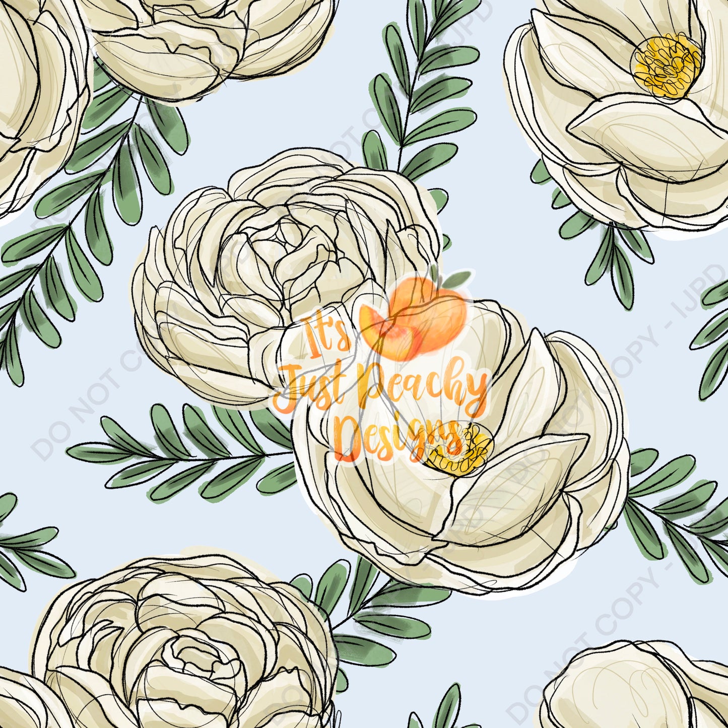 Peonies Floral -Multiple Color Options