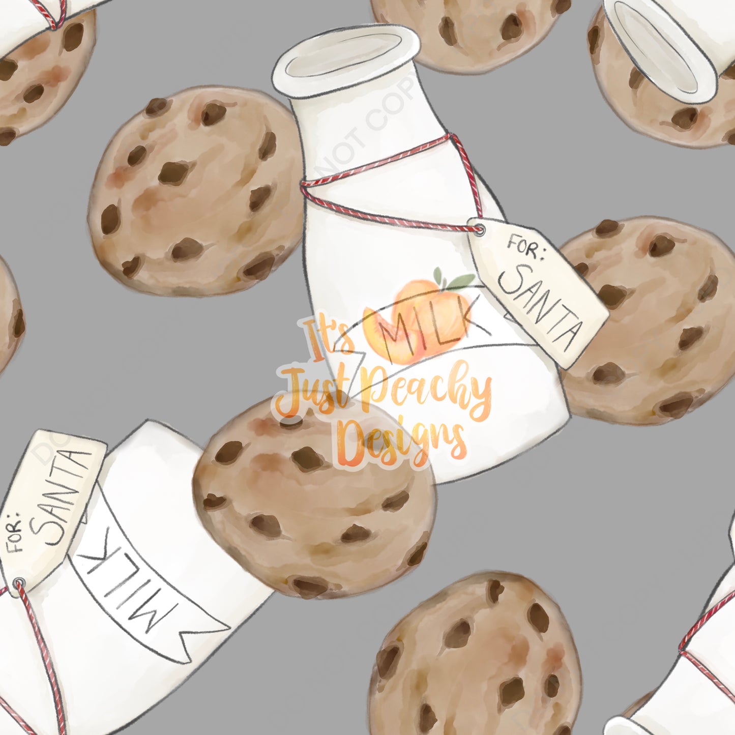 Watercolor Milk and Cookies - Multiple Colors