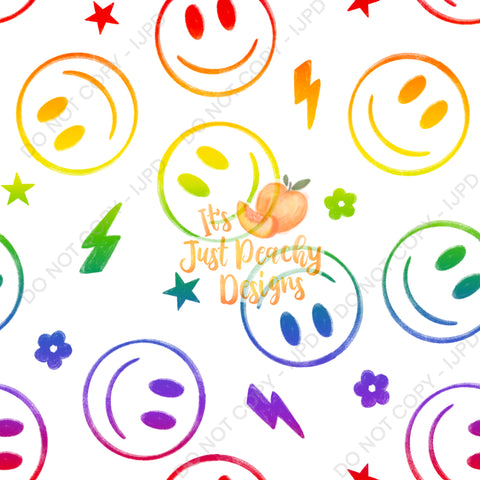 Rainbow Happy Face - Multiple Variations