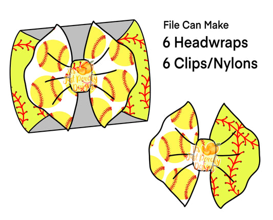 Half/Half Bows-  Softball