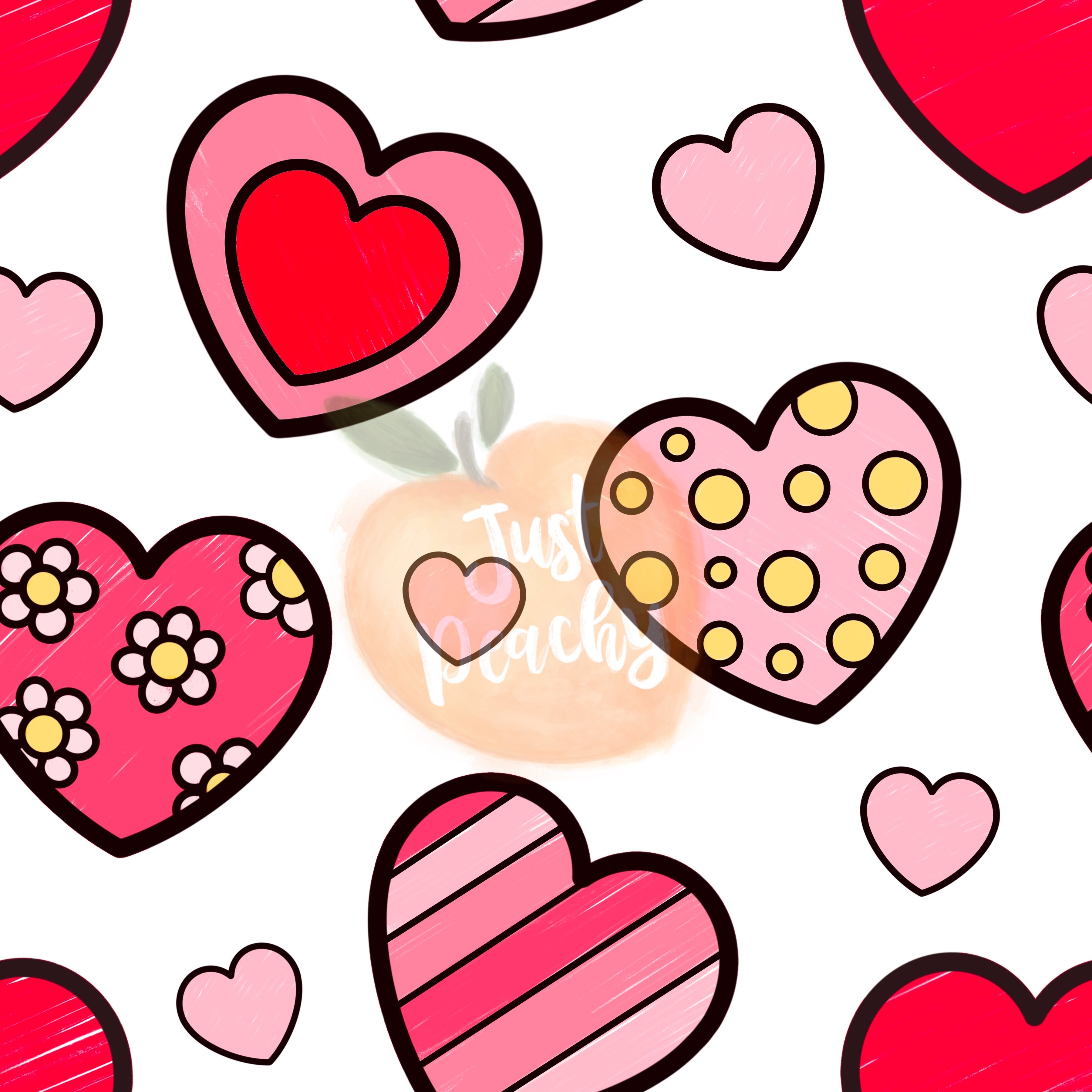 Fun Color Hearts Fun Hearts - Multiple Colors – It’s Just Peachy Designs