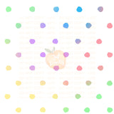 Rainbow Polka Dot- Multiple Background Colors