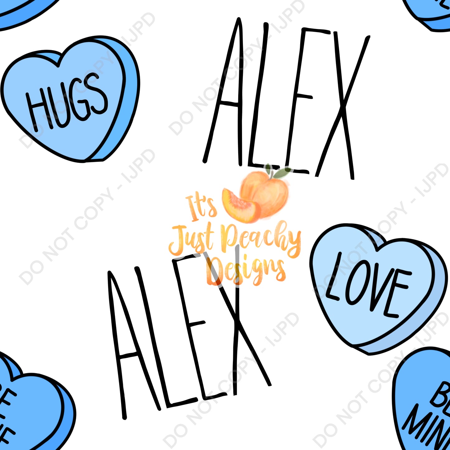 Add A Name File - Convo Hearts - Multiple Colors