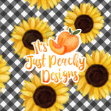 Comm. Gingham Sunflowers- Multiple Colors