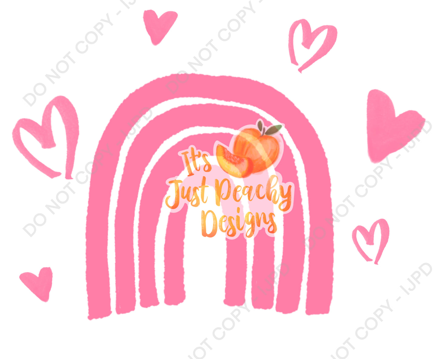 Pink Simple Rainbows PNG