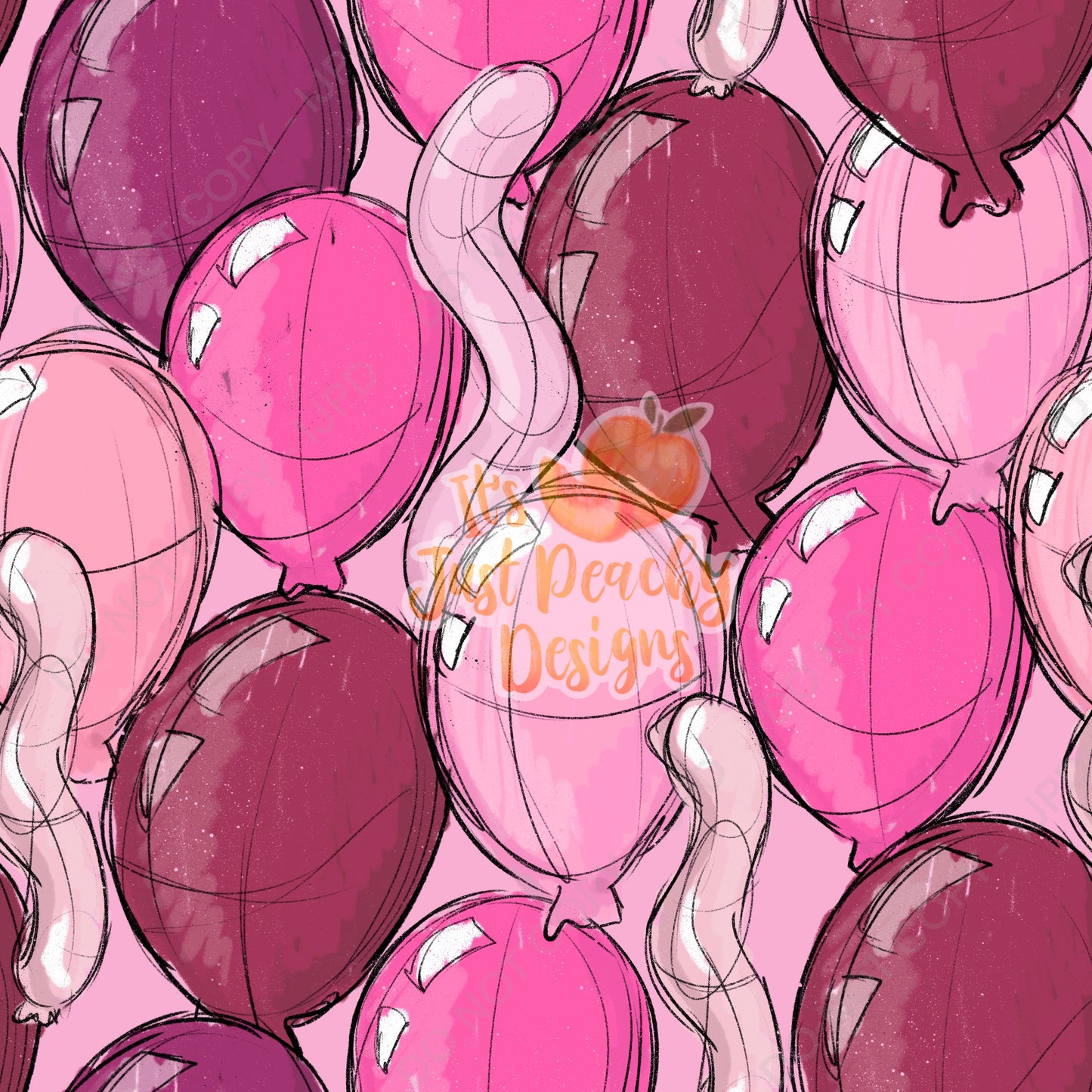 Sketchy Balloons - Multiple Colors