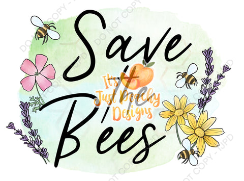 Save the Bees PNG - Multiple Options