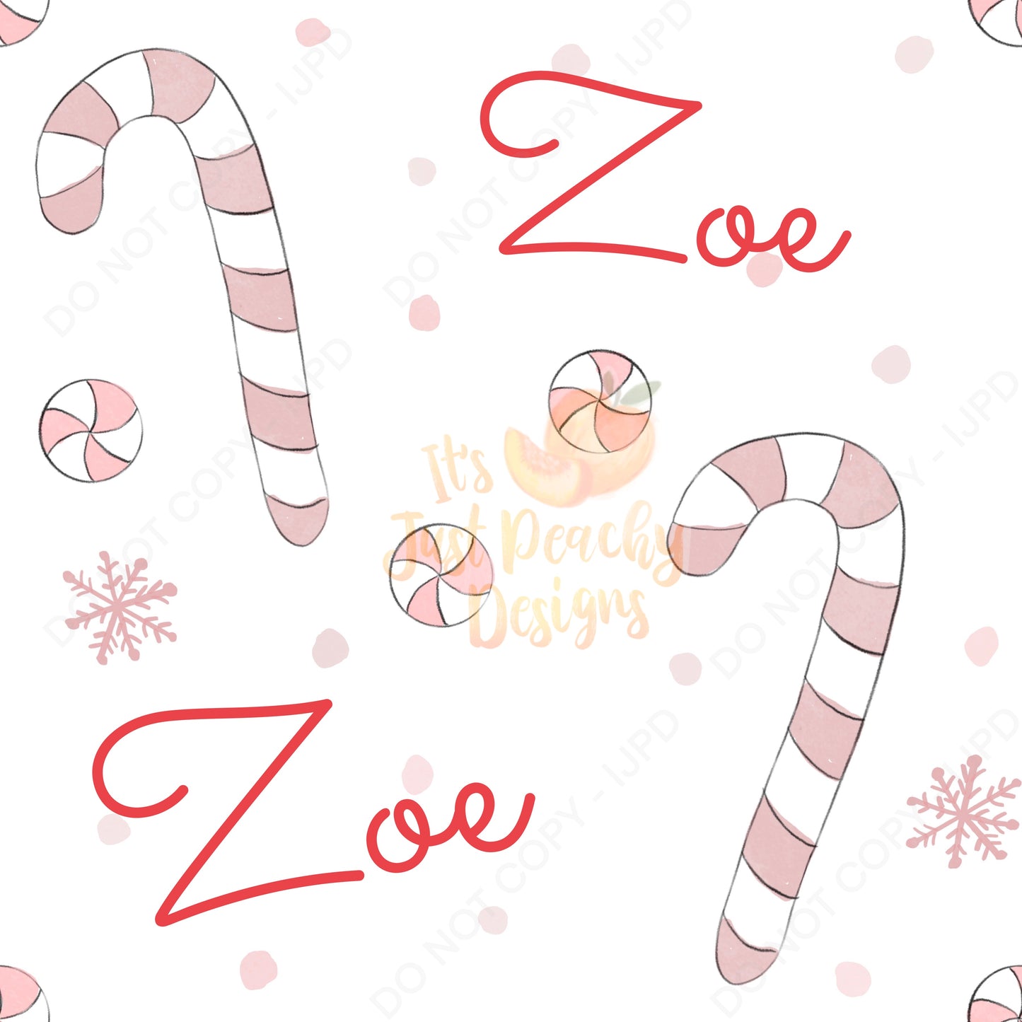 Add A Name File - Candy Canes - Multiple Colors