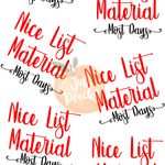 Nice List Material