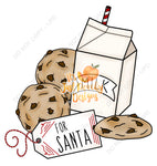 Milk and Cookies PNG - Multiple Colors