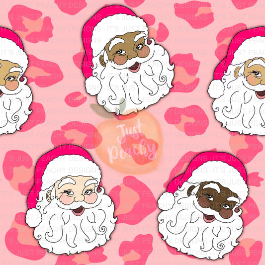 Pink Leopard Santa 1