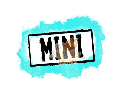 Mini PNG- Aqua or Black