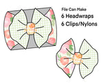 Half/Half Bows- Gingham Floral