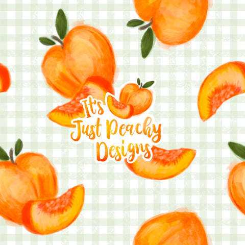 Comm. Gingham Peach Slices- Multiple Colors