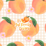 Gingham Peach Floral- Multiple Colors